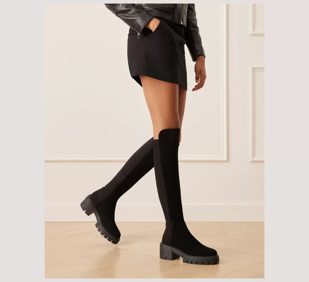 Stuart Weitzman The SW Exclusives Collection | The SW Extended Sizes Collection-CHANGE LOCATION Suede/Black