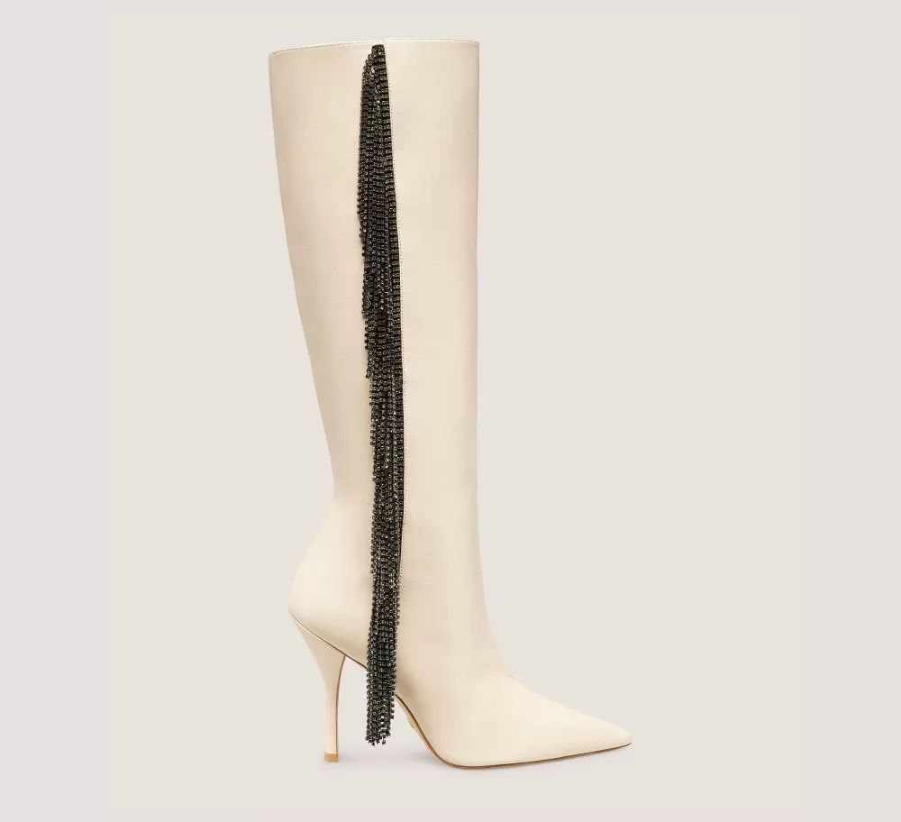 Stuart Weitzman The SW Exclusives Collection | The Occasion Edit-CHANGE LOCATION Glass calf leather & crystal/Alabaster & Black Diamond