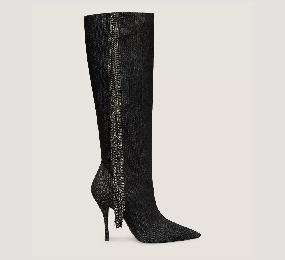 Stuart Weitzman The SW Exclusives Collection | The Occasion Edit-CHANGE LOCATION Vintage denim & crystal/Black & Black Diamond