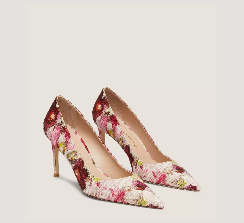 Stuart Weitzman The Occasion Edit | The SW Extended Sizes Collection-CHANGE LOCATION Floral Printed Jacquard/Pink/Multi