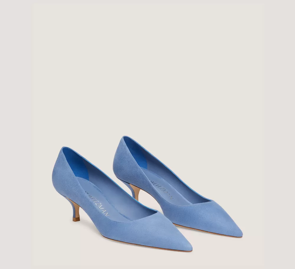 Stuart Weitzman The Occasion Edit | Pumps & Heels-CHANGE LOCATION Suede/Blue Steel