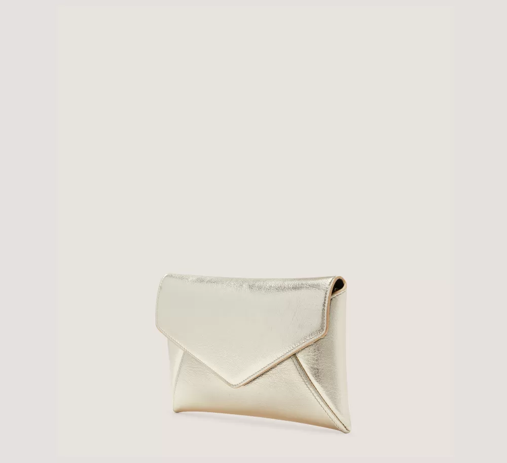 Stuart Weitzman The Occasion Edit | HANDBAGS-CHANGE LOCATION Metallic leather/Platino Gold