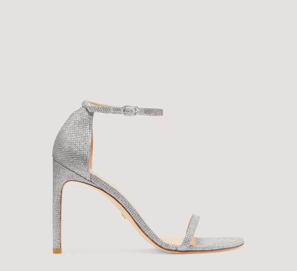 Stuart Weitzman The Nudist Collection | High Heel Sandals-CHANGE LOCATION New Noir/Silver