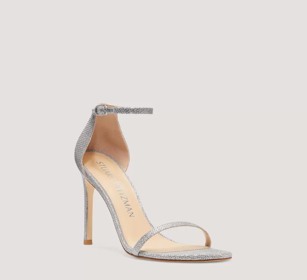 Stuart Weitzman The Nudist Collection | High Heel Sandals-CHANGE LOCATION New Noir/Silver