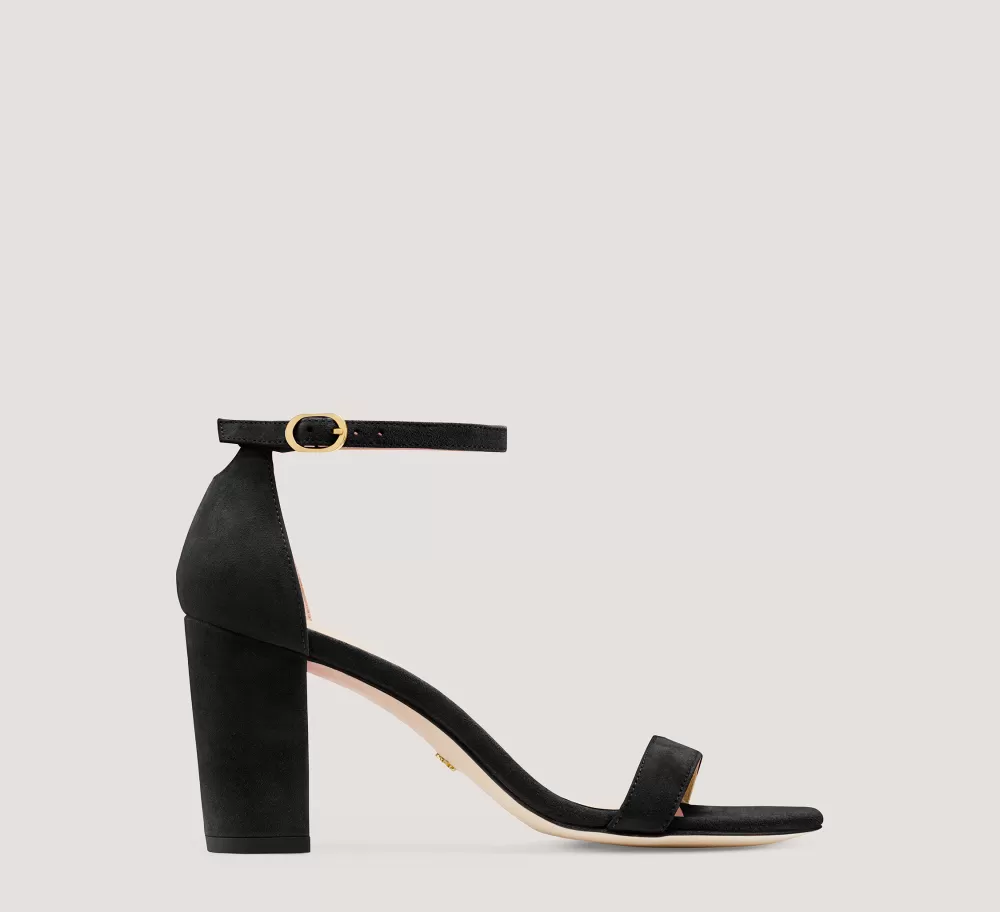 Stuart Weitzman The SW Extended Sizes Collection | Sandals-CHANGE LOCATION Suede/Black