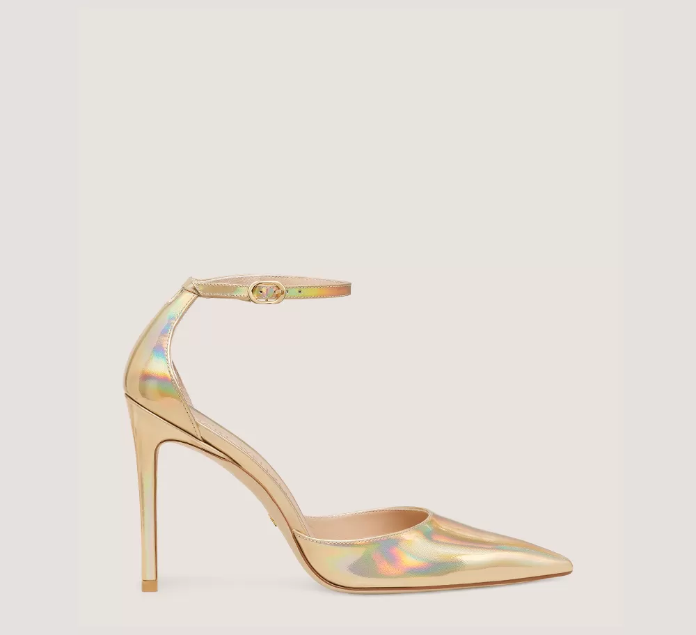 Stuart Weitzman The SW Extended Sizes Collection | Pumps & Heels-CHANGE LOCATION Iridescent patent leather/Platino Gold