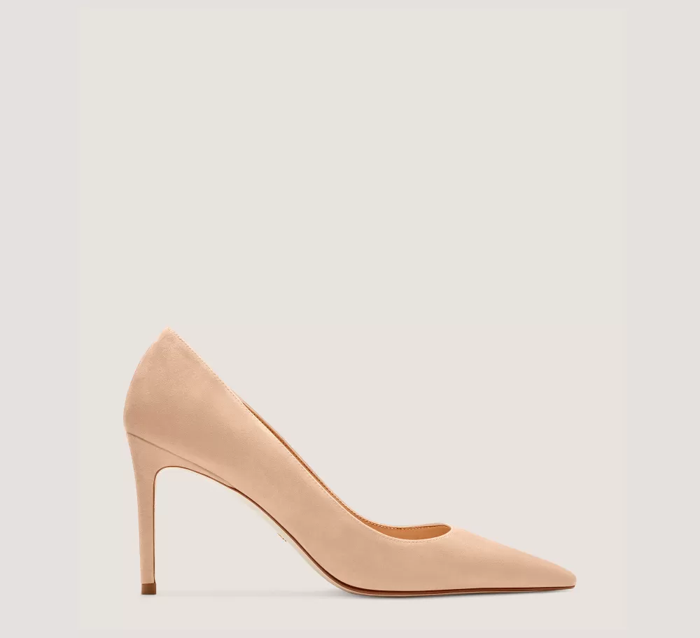 Stuart Weitzman The SW Extended Sizes Collection | Pumps & Heels-CHANGE LOCATION Suede/Adobe Beige