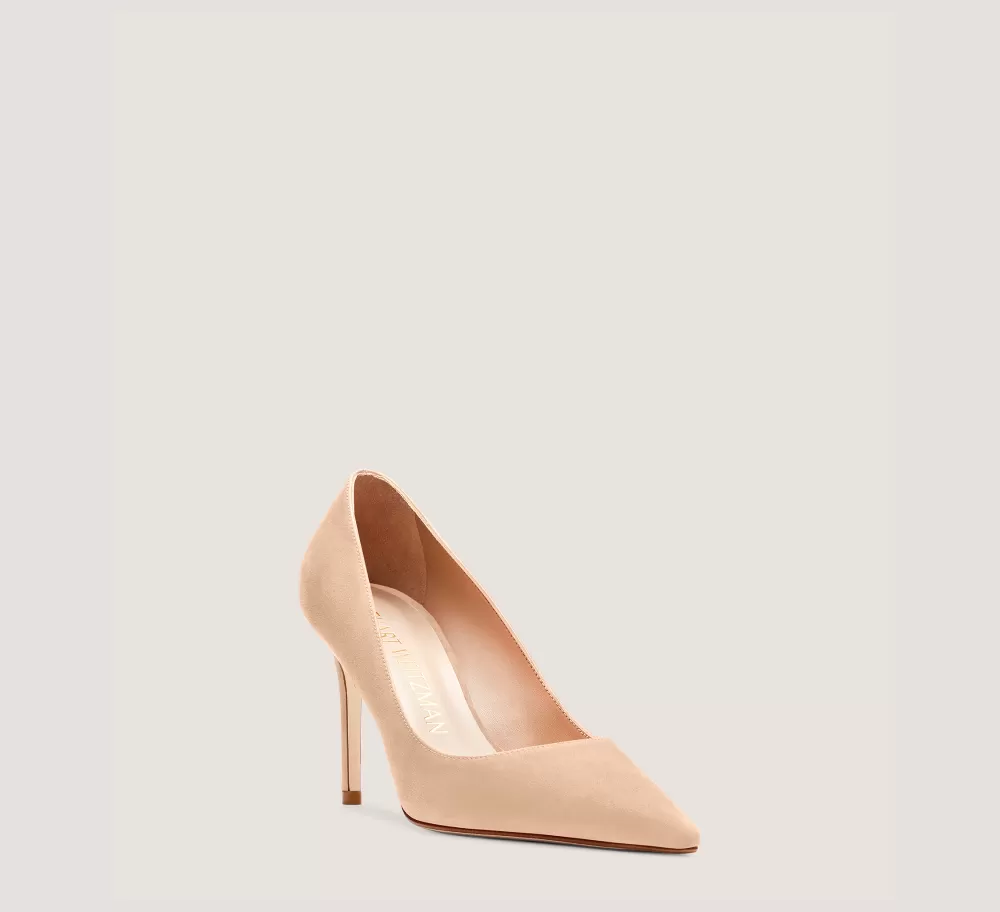 Stuart Weitzman The SW Extended Sizes Collection | Pumps & Heels-CHANGE LOCATION Suede/Adobe Beige