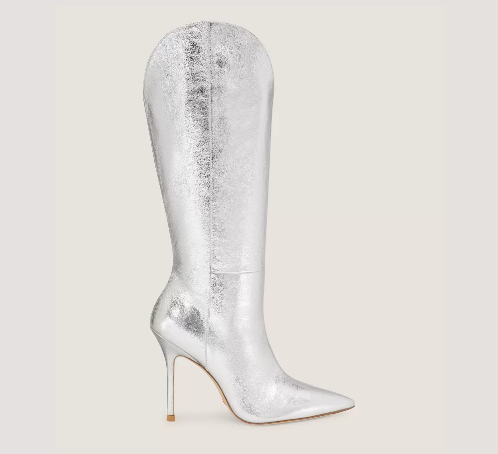 Stuart Weitzman Boots & Booties | BOOTS&BOOTIES-CHANGE LOCATION Crushed Metallic Leather/Silver