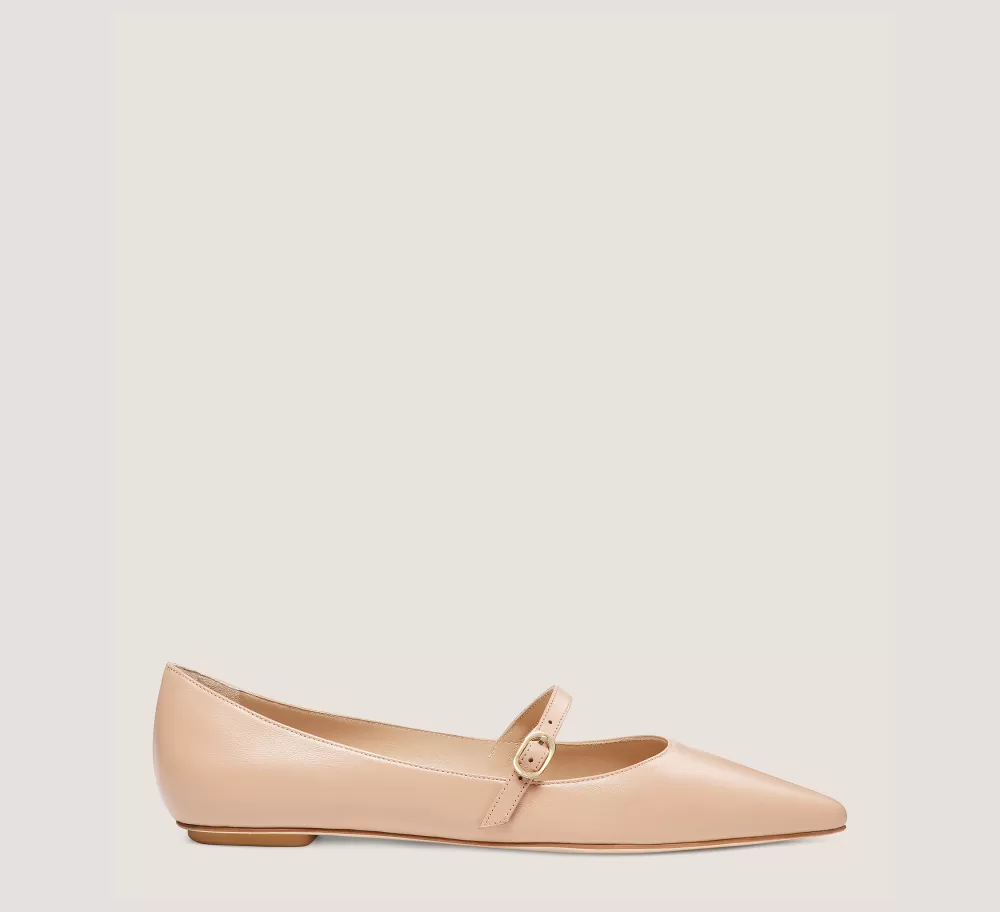 Stuart Weitzman Flats & Loafers-CHANGE LOCATION Lacquered Nappa Leather/Adobe Beige