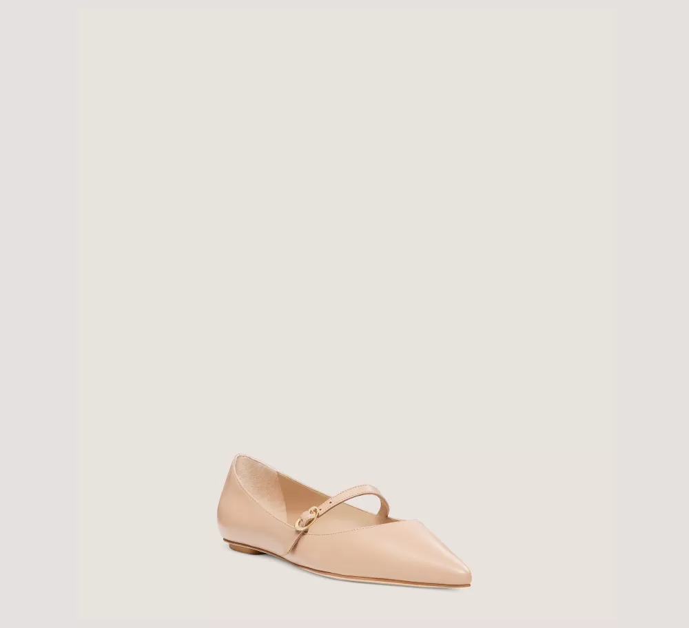 Stuart Weitzman Flats & Loafers-CHANGE LOCATION Lacquered Nappa Leather/Adobe Beige