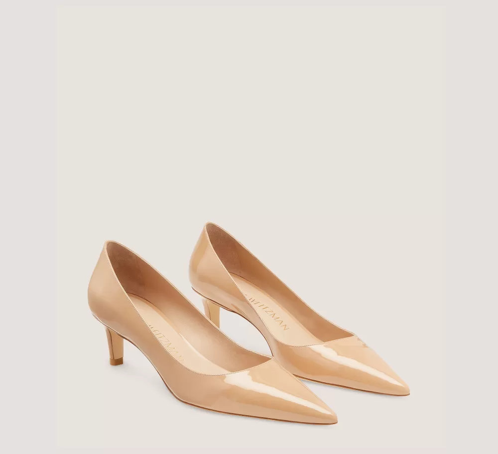 Stuart Weitzman Pumps & Heels | The SW Icons Collection-CHANGE LOCATION Patent leather/Adobe Beige