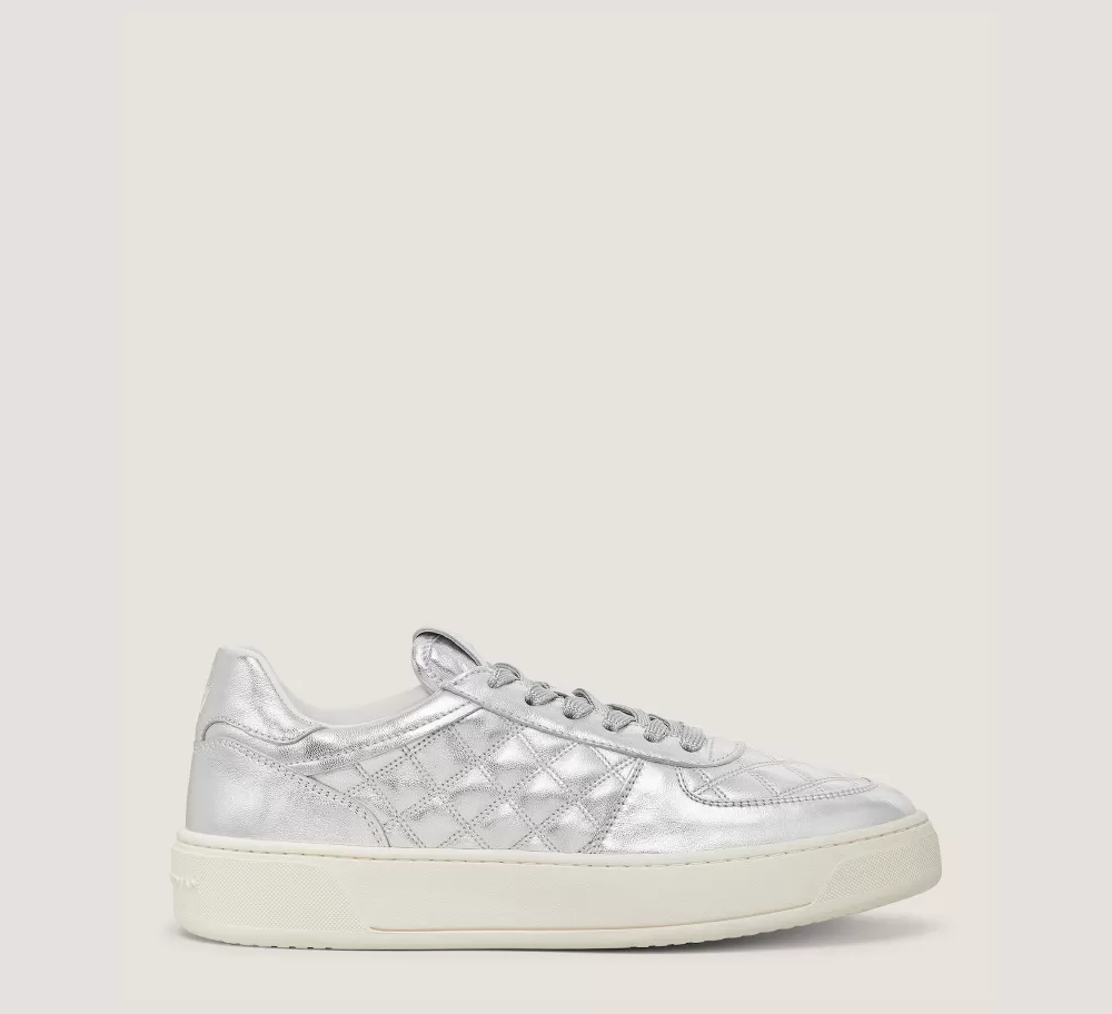 Stuart Weitzman Sneakers-CHANGE LOCATION Metallic Leather/Silver