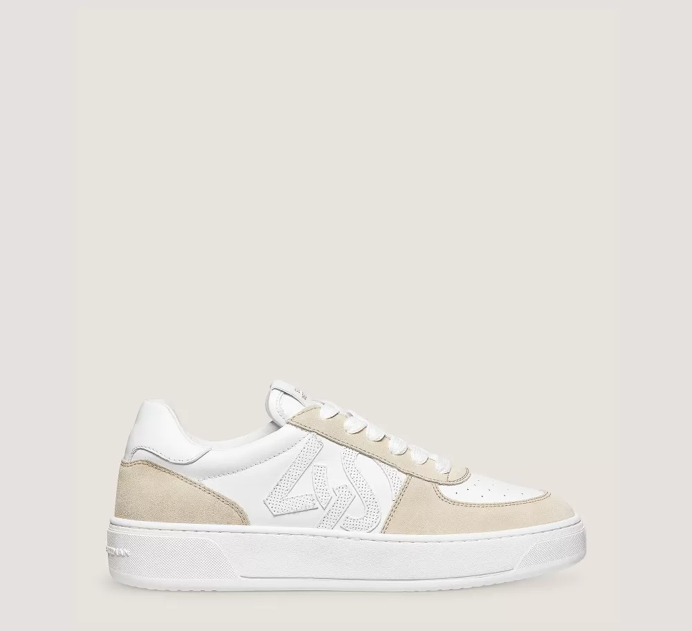 Stuart Weitzman Sneakers | The SW Exclusives Collection-CHANGE LOCATION Calf leather & suede/White & Light Beige