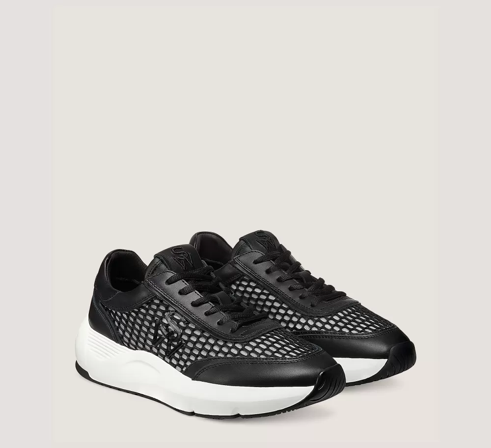 Stuart Weitzman Sneakers | The SW Exclusives Collection-CHANGE LOCATION Calf leather & mesh/Black