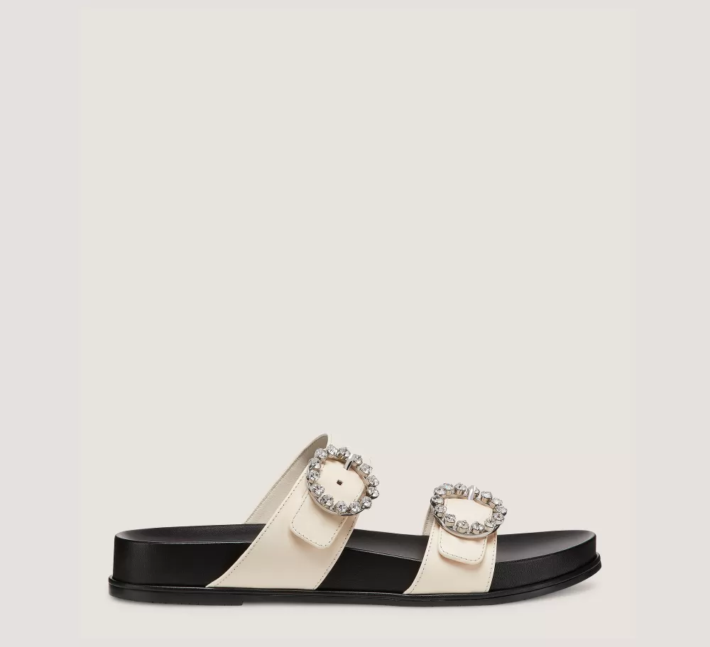 Stuart Weitzman Flat & Low Heel Sandals-CHANGE LOCATION Seashell & black