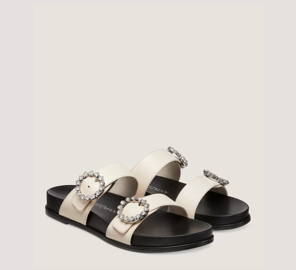 Stuart Weitzman Flat & Low Heel Sandals-CHANGE LOCATION Seashell & black