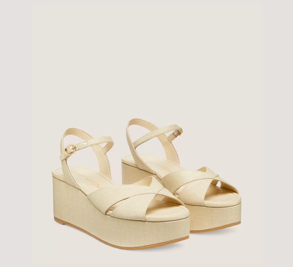 Stuart Weitzman Flat & Low Heel Sandals | Wedges & Espadrilles-CHANGE LOCATION Woven Linen/Natural