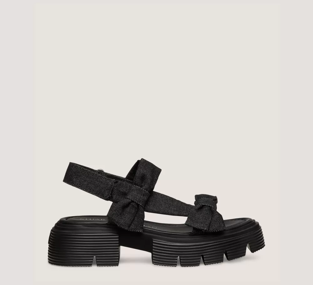 Stuart Weitzman Flat & Low Heel Sandals | The SW Extended Sizes Collection-CHANGE LOCATION Black