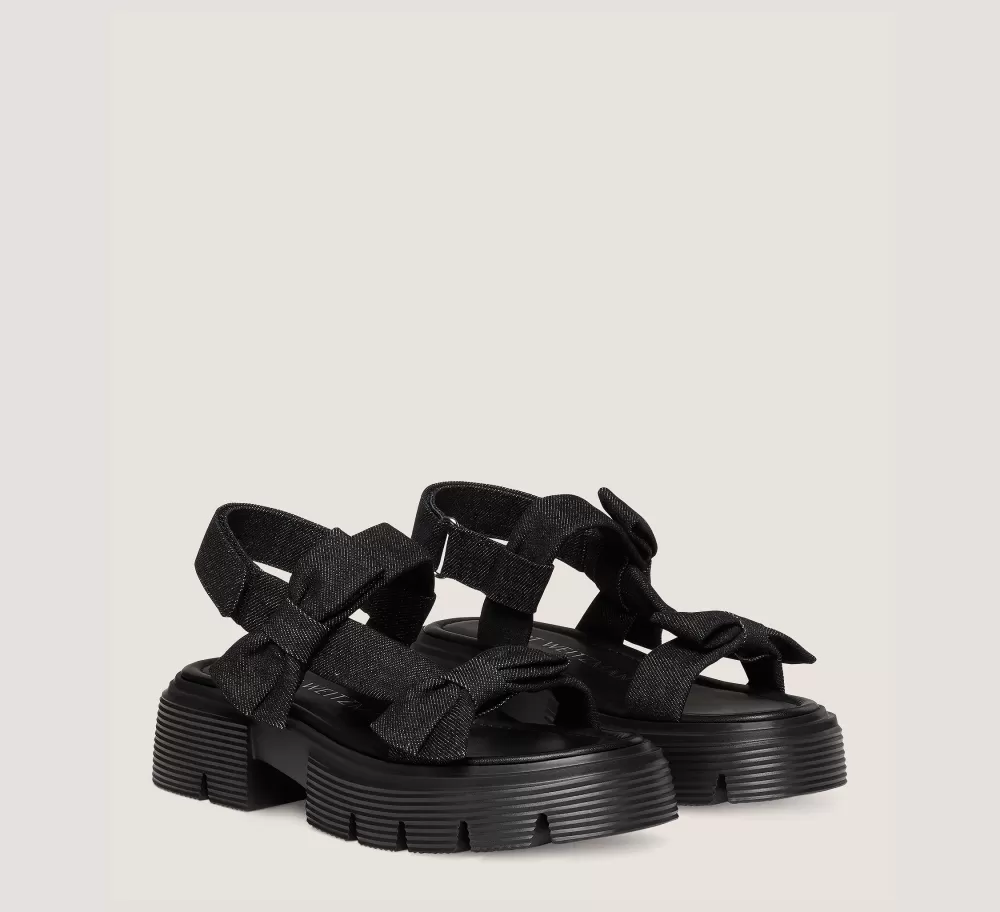 Stuart Weitzman Flat & Low Heel Sandals | The SW Extended Sizes Collection-CHANGE LOCATION Black