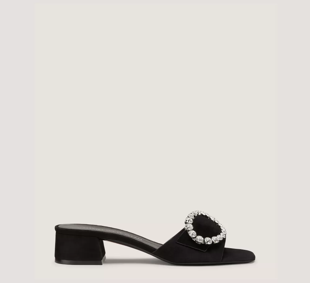 Stuart Weitzman Flat & Low Heel Sandals | Trending: Block Heels-CHANGE LOCATION Black