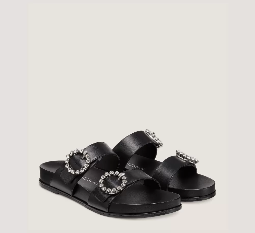 Stuart Weitzman Flat & Low Heel Sandals | The SW Extended Sizes Collection-CHANGE LOCATION Black