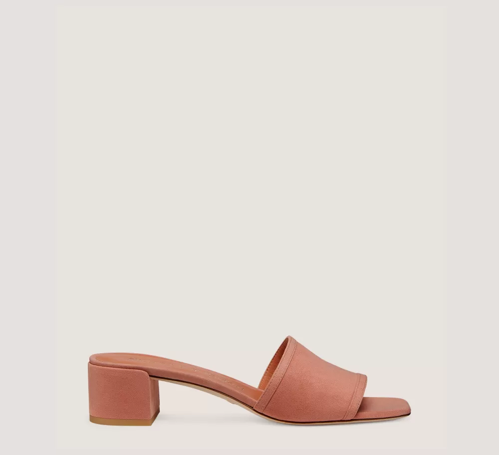 Stuart Weitzman Flat & Low Heel Sandals | Trending: Block Heels-CHANGE LOCATION Suede/Terracotta