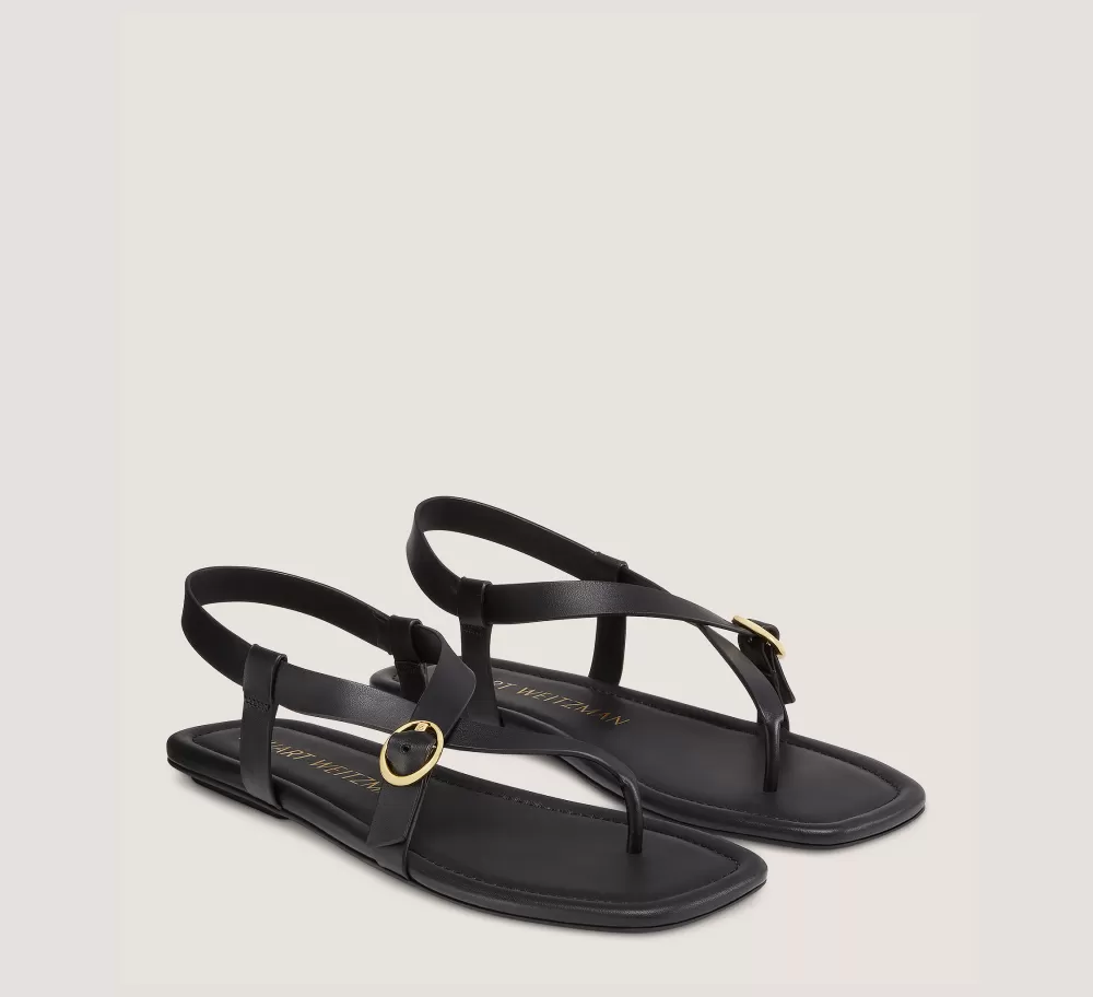 Stuart Weitzman Flat & Low Heel Sandals | The Best Sellers Edit-CHANGE LOCATION Black