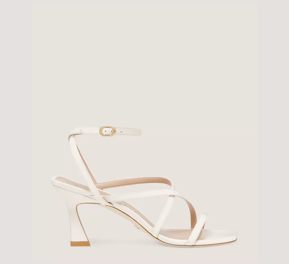 Stuart Weitzman Mid Heel Sandals | The Bridal Collection-CHANGE LOCATION Lacquered Nappa Leather/Seashell