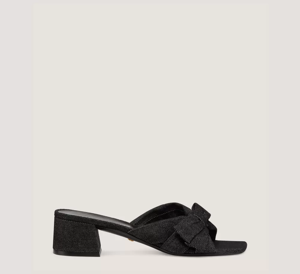 Stuart Weitzman Mid Heel Sandals | Trending: Block Heels-CHANGE LOCATION Vintage denim/Black