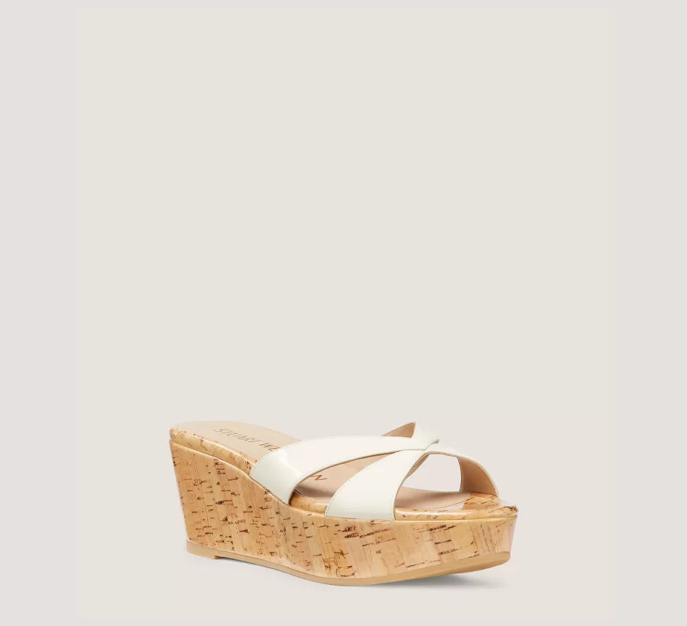 Stuart Weitzman Mid Heel Sandals | Wedges & Espadrilles-CHANGE LOCATION Patent leather/Seashell