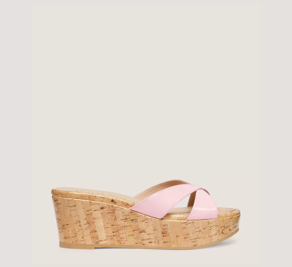 Stuart Weitzman Mid Heel Sandals | Wedges & Espadrilles-CHANGE LOCATION Patent leather/Blossom