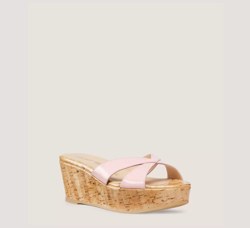 Stuart Weitzman Mid Heel Sandals | Wedges & Espadrilles-CHANGE LOCATION Patent leather/Blossom