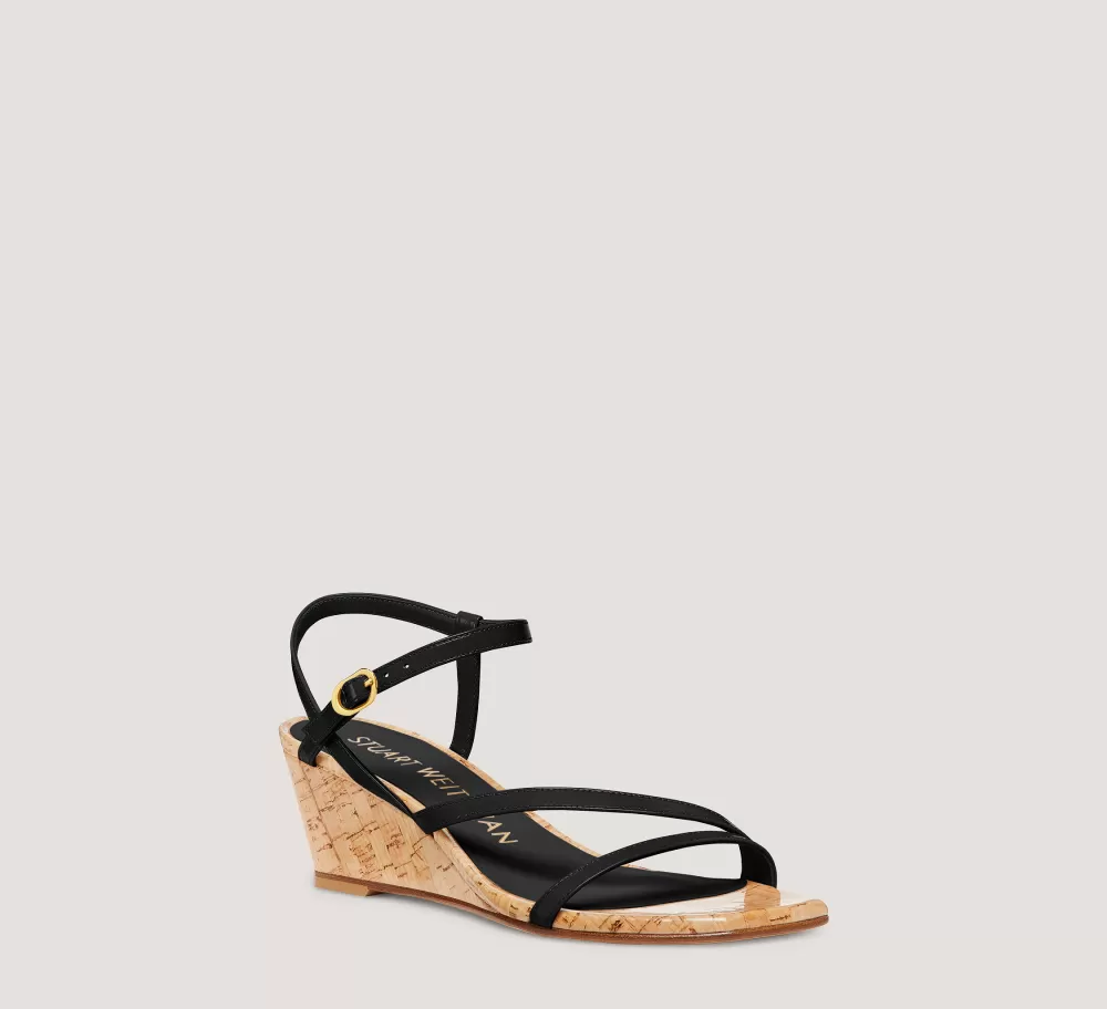 Stuart Weitzman Mid Heel Sandals | Wedges & Espadrilles-CHANGE LOCATION Patent leather/Black