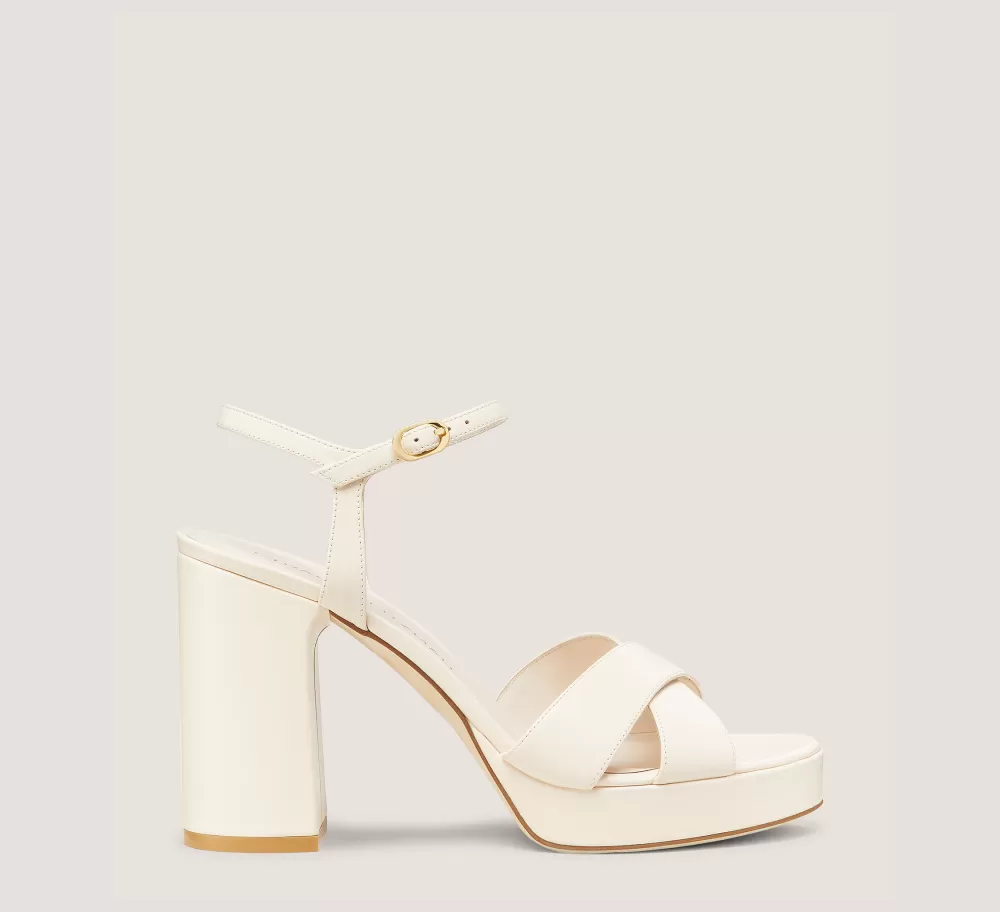 Stuart Weitzman High Heel Sandals | The Bridal Collection-CHANGE LOCATION Smooth Leather/Seashell