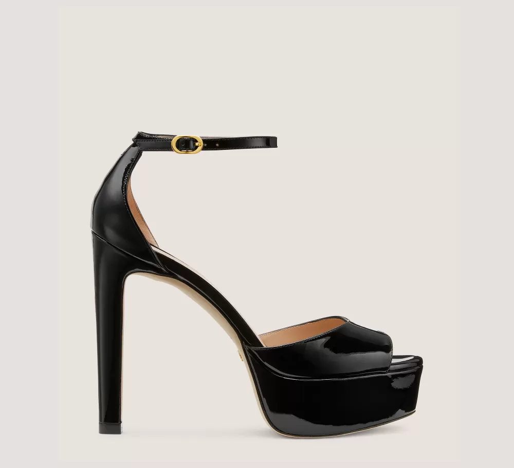 Stuart Weitzman High Heel Sandals-CHANGE LOCATION Patent leather/Black