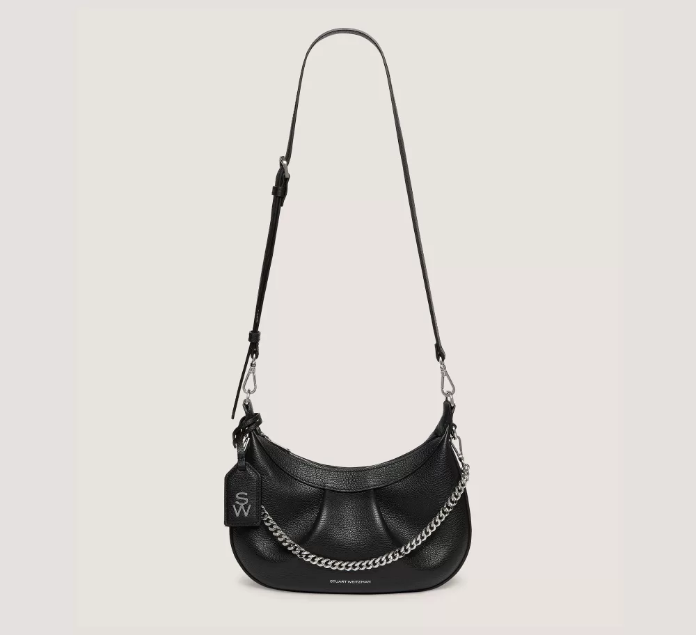 Stuart Weitzman HANDBAGS-CHANGE LOCATION Textured leather/Black