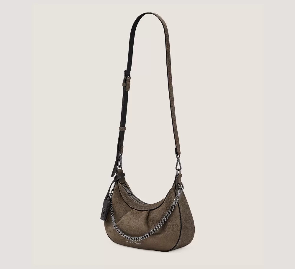 Stuart Weitzman HANDBAGS-CHANGE LOCATION Textured Suede/Charcoal