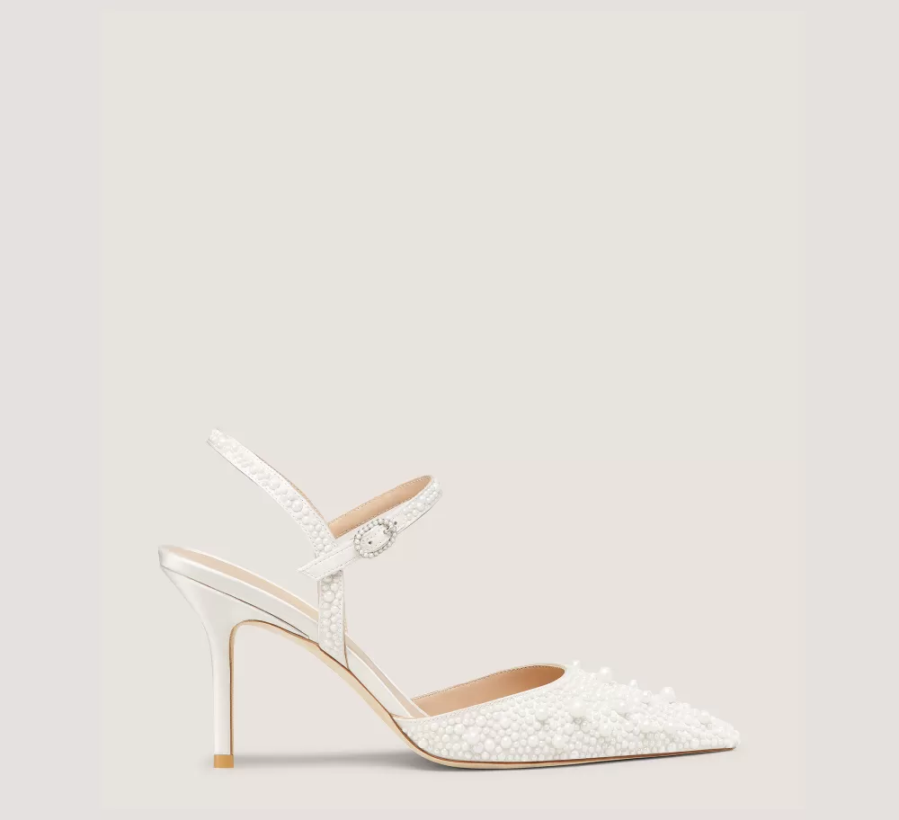 Stuart Weitzman The Bridal Collection | The Occasion Edit-CHANGE LOCATION Satin & Pearls/Cream