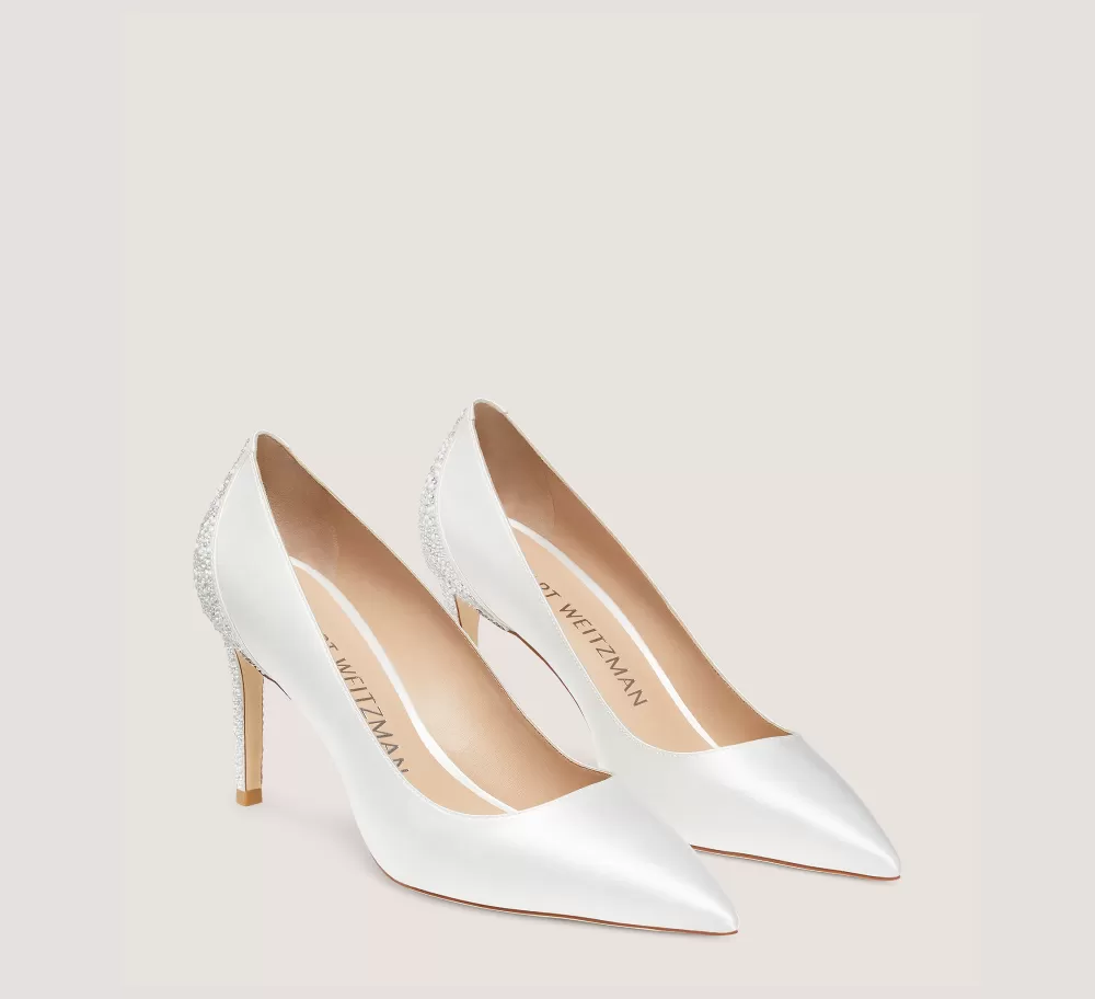 Stuart Weitzman The Bridal Collection | The SW Exclusives Collection-CHANGE LOCATION Satin/White