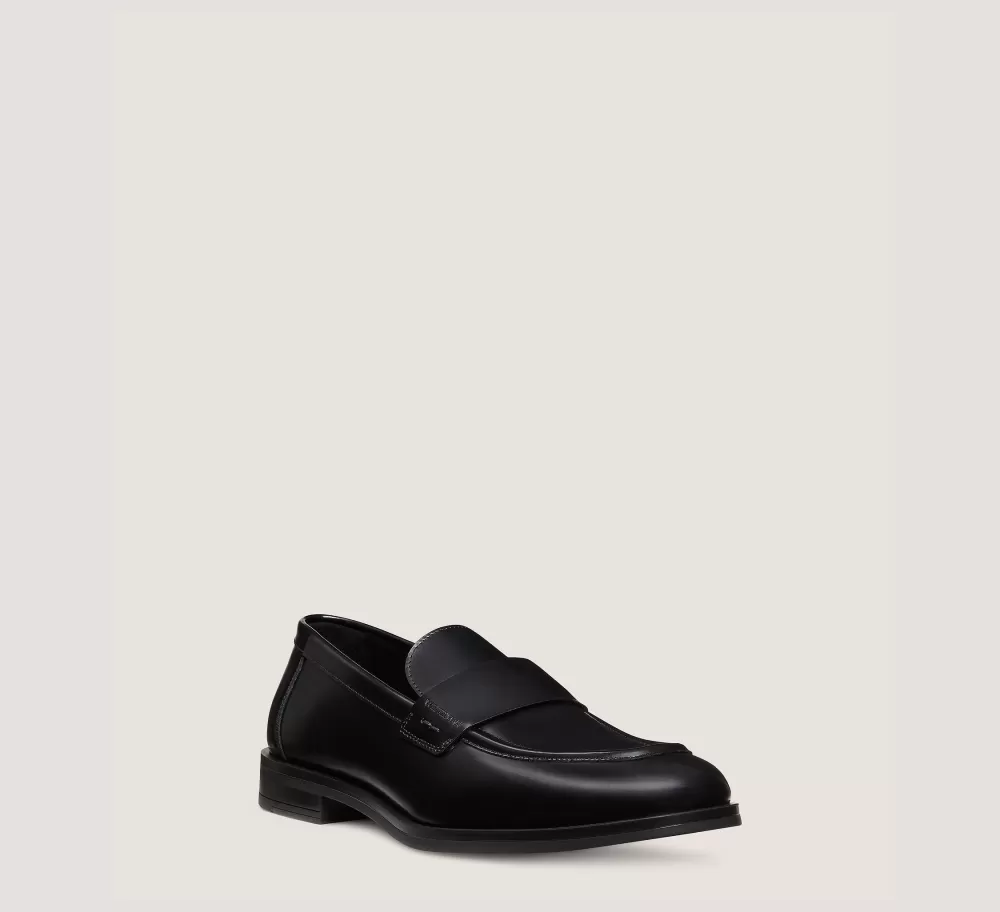 Stuart Weitzman MEN'S-CHANGE LOCATION Brushed Leather/Black