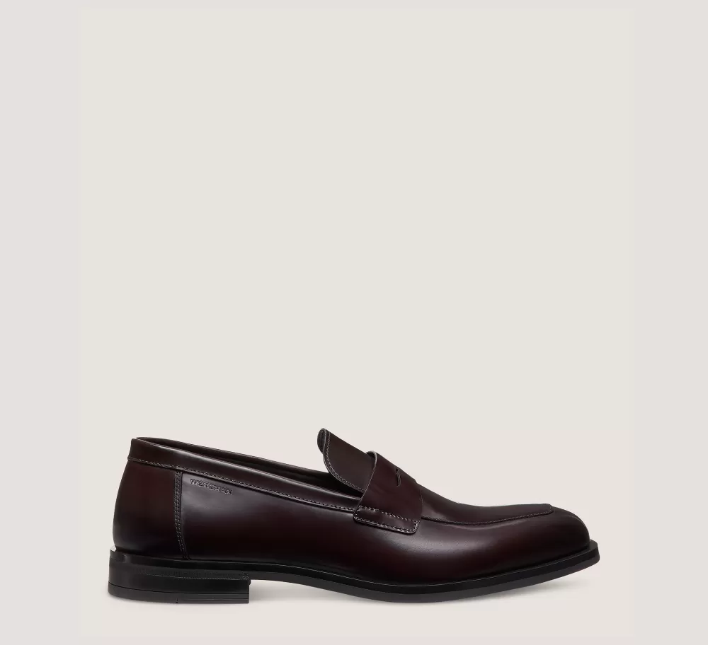 Stuart Weitzman MEN'S-CHANGE LOCATION Brushed Leather/Burgundy